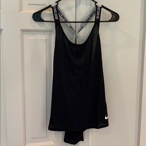 Nike Black Workout Tank “Just Do It” Small NWOT